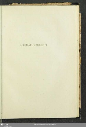 Literaturbericht