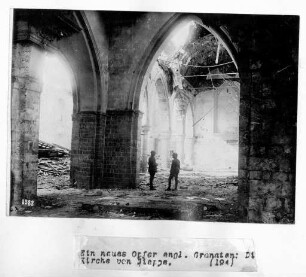 Erster Weltkrieg. Kirche von Dieppe
