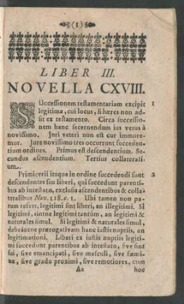 Liber III. Novella CXVIII.