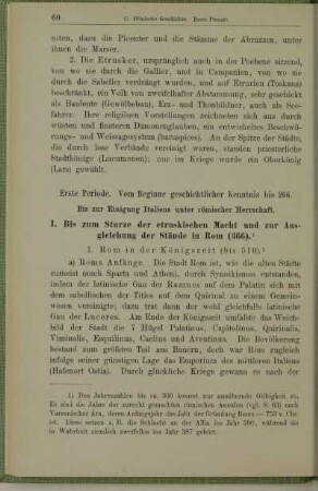 Erste Periode. Vom Beginne geschichtlicher Kenntnis bis 266