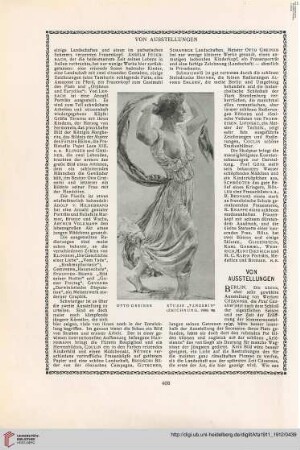 Von Ausstellungen - Die Begas-Auktion - Neue Kunstliteratur - Personal-Nachrichten
