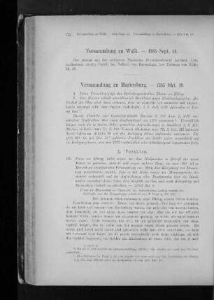 Versammlung zu Marienburg. - 1385 Okt. 19.
