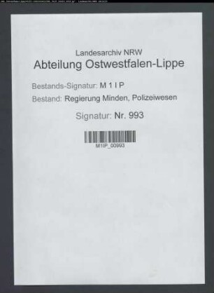 Gendarmerie, Allgemeines, Band 1
