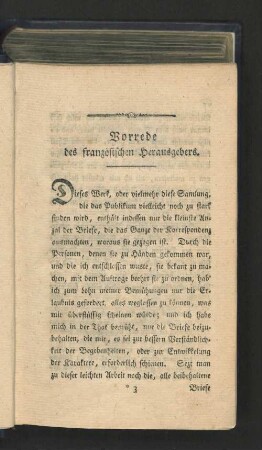 Vorrede des französischen Herausgebers.