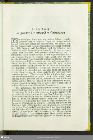 4. Die Lausitz im Zeitalter der ostdeutschen Kolonisation