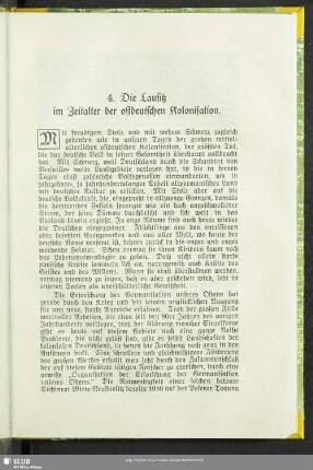 4. Die Lausitz im Zeitalter der ostdeutschen Kolonisation
