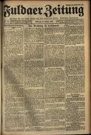 Ausgabe vom Mittwoch, den 19. Oktober 1927.
