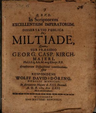 In scriptorem excellentium imperatorum dissertatio publica de Miltiade