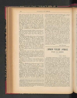 L'Opinion Publique Japonaise.