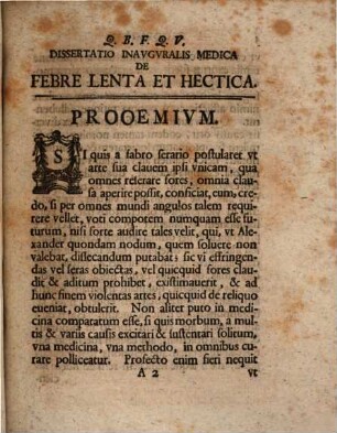 Diss. inaug. med. de febre lenta et hectica