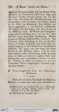II. Ursprünglicher Sitz der Idäischen Daktylen