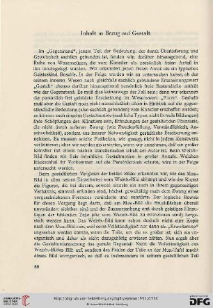 Inhalt in Bezug auf Gestalt