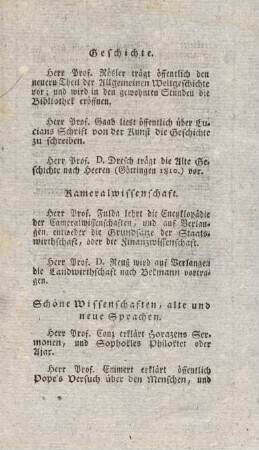 Schöne Wissenschaften, alte und neue Sprachen