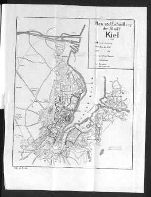 Karte: Plan und Entwicklung der Stadt Kiel