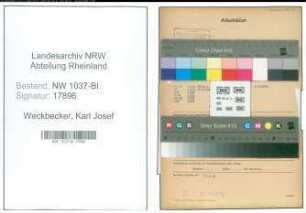 Entnazifizierung Karl Josef Weckbecker , geb. 20.05.1903 (Lehrer)