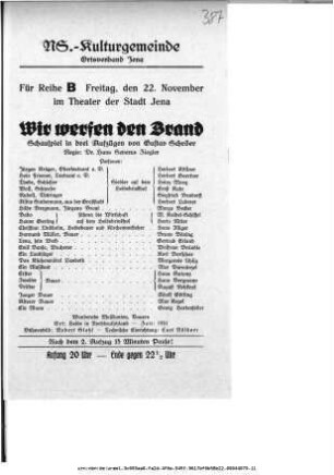 Wir werfen den Brand