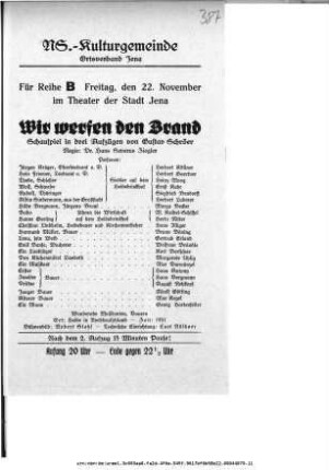 Wir werfen den Brand