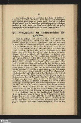 Die Freizügigkeit der kaufmännischen Angestellten