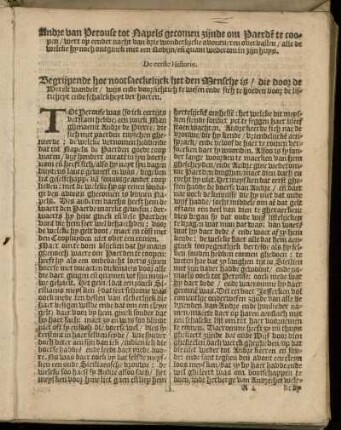 De [1.] Historie.
