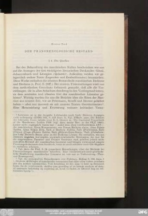Erster Teil Der Phänomenologische Bestand