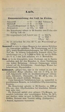 Hygienisches Taschenbuch für Medicinal- und Verwaltungsbeamte, Aerzte, Techniker u. Schulmänner