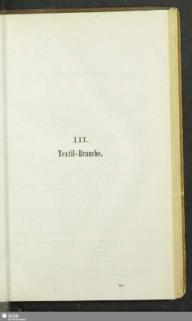 III. Textil-Branche