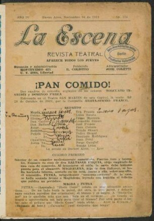 ¡Pan comido! : dos cuadros de comedia