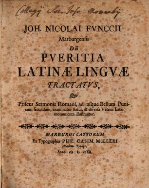 De pueritia Latinae linguae tractatus