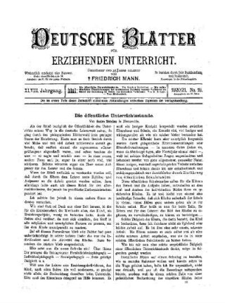 Die öffentliche Unterrichtsstunde