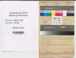 Entnazifizierung Paul Mundt , geb. 03.12.1887 (Steiger)