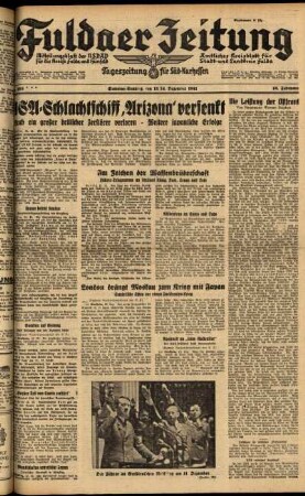 Ausgabe vom Samstag, den 13. Dezember 1941.