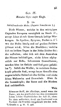 Cap. IX. Einzelne Gifte dieser Classe.