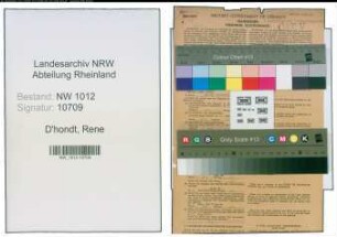 Entnazifizierung Rene D'hondt , geb. 28.02.1897 (Kaufmann)