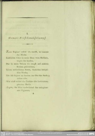 Homers Froschmäusekampf