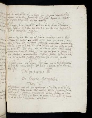 6r-7v III. Disputatio de sacra scriptura. Thesis I-XII