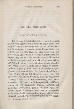 Vilhelm Andersen. Baccustoget I Norden.