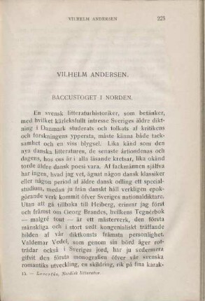 Vilhelm Andersen. Baccustoget I Norden.