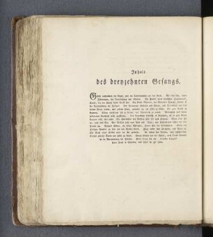 Inhalt des dreyzehnten Gesangs.