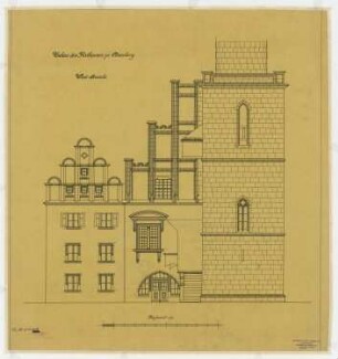 Rathaus, Löwenberg Umbau: Ansicht Westseite