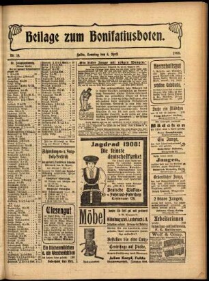 Zweite Ausgabe vom Sonntag, den 05. April 1908.