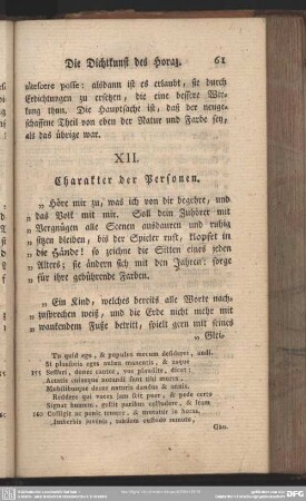 XII. Charakter der Personen