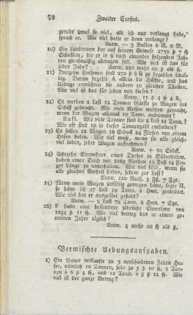 Vermischte Uebungsaufgaben.