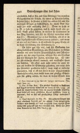 442-446, Es fehlet gar sehr viel, daß sich Sokrates den ...