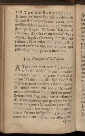 §. 15. Epilogus ad Nihusium