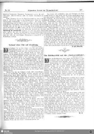 Verkauf einer Uhr auf Abzahlung