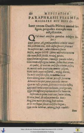Meditationum sacrarum.