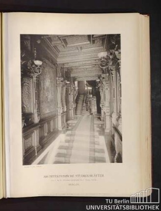 Serie I. No. 39. Wohnhaus Nollendorfplatz No. 1. Vestibül. Berlin.