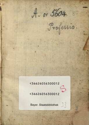 Professio orthodoxae fidei ab orientalibus facienda : Iussu SS. D. N. Urbani PP. VIII. edita
