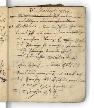 Kap. IV. Multiplicatio