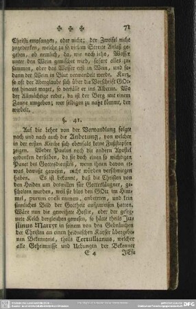 §. 41. Von der Anbetung des Sacraments
